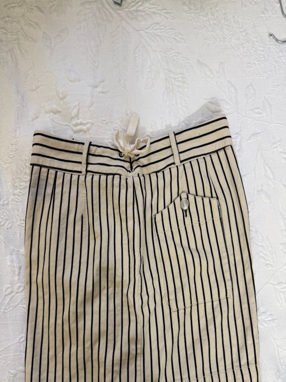 See By Chloé Striped Linen Blend Mini Skirt Size 4 - Picture 6 of 9
